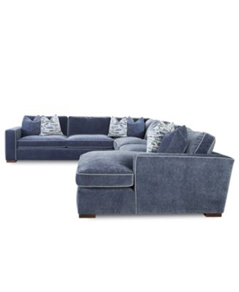 Macy's Rosaleigh 4Pc. Fabric Sectional with Chaise, Created for Macy's