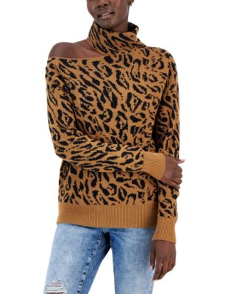 Macy's leopard sweater hotsell