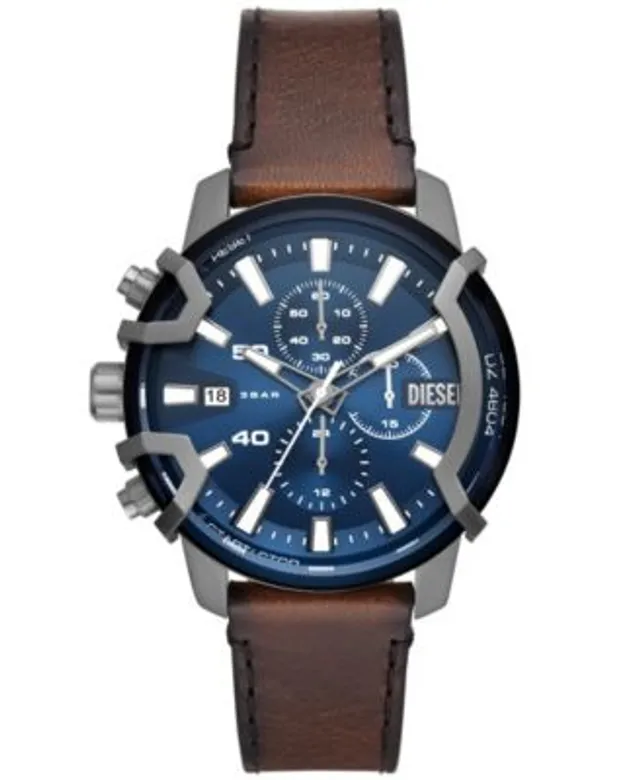Skagen Men's Grenen Chronograph Espresso Leather Strap Watch 42mm