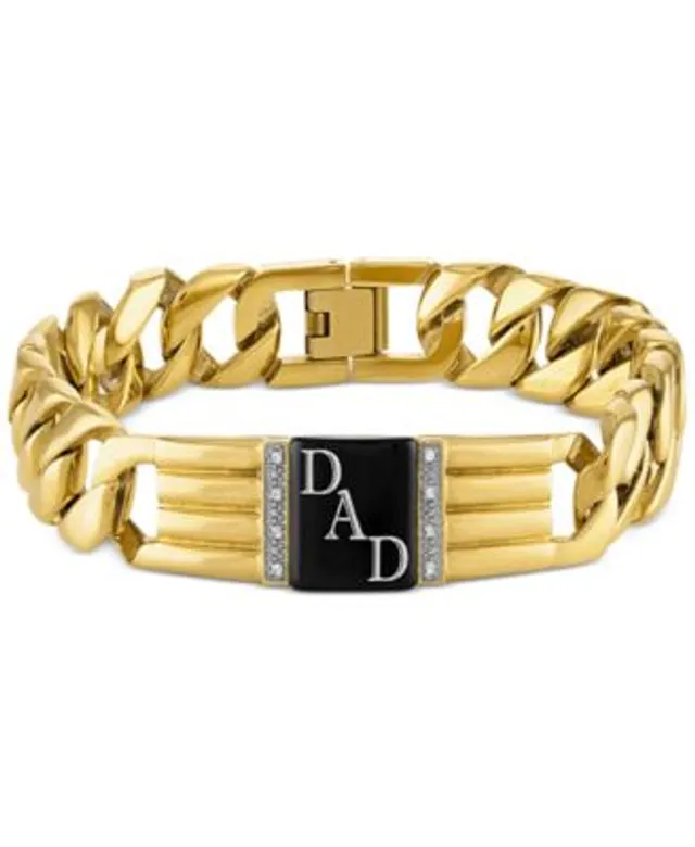 LEGACY for MEN by Simone I. Smith Two-Tone ID Plate Bracelet in 