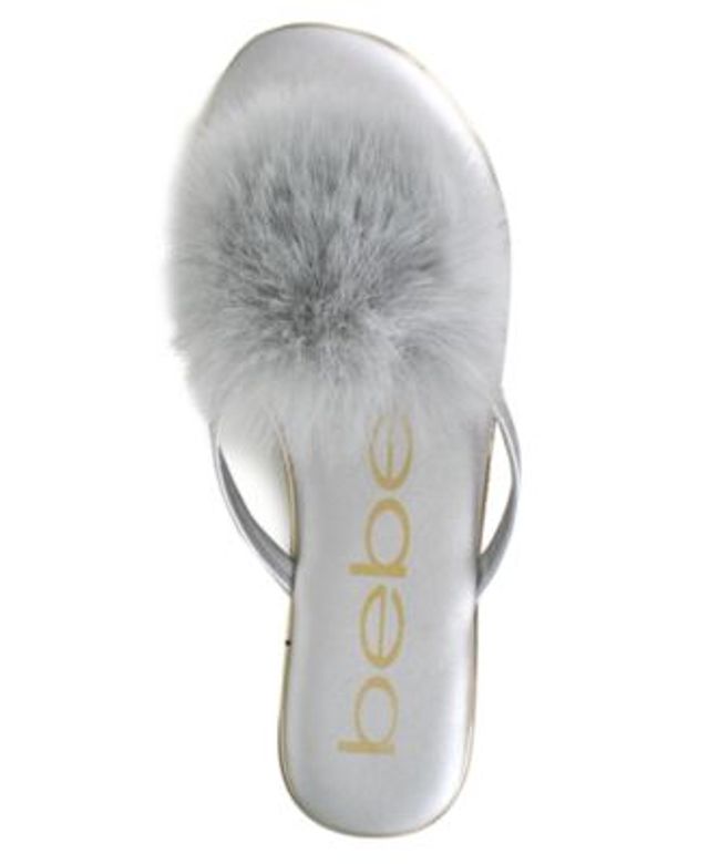 Bebe katerina pom pom thong flat sandals top