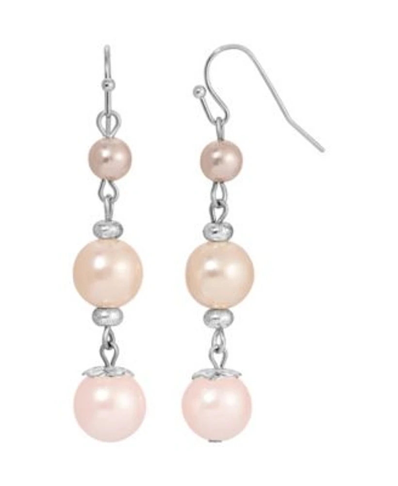 Macys pearl outlet drop earrings