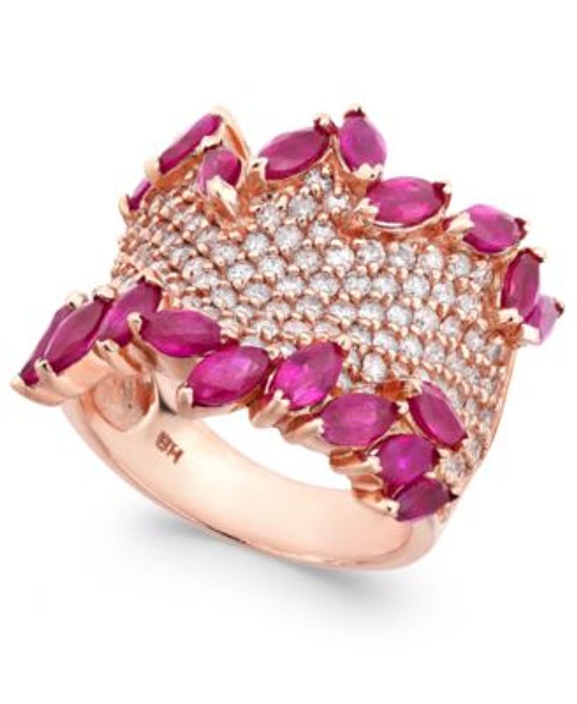 EFFY Collection Rosa by EFFY Ruby 3 1 4 ct. t.w. Diamond 1 3