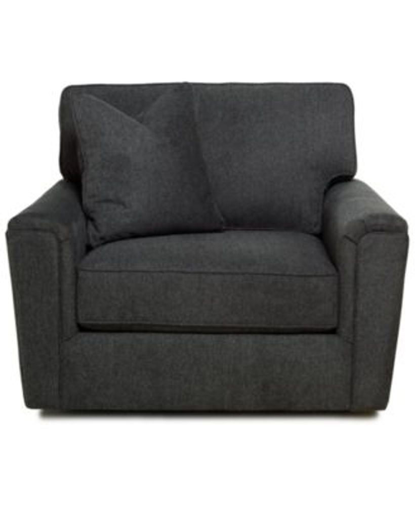 Furniture Jordani 44" Fabric Swivel Chair, Created for Macy's Mall of