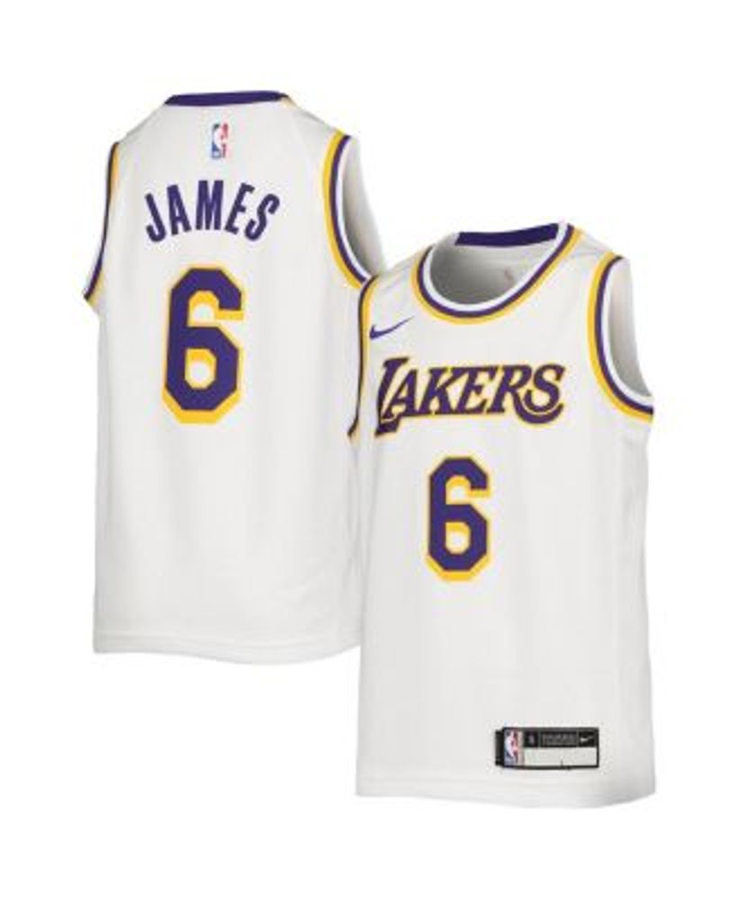 Nike Youth Boys LeBron James White Los Angeles Lakers 2020 21