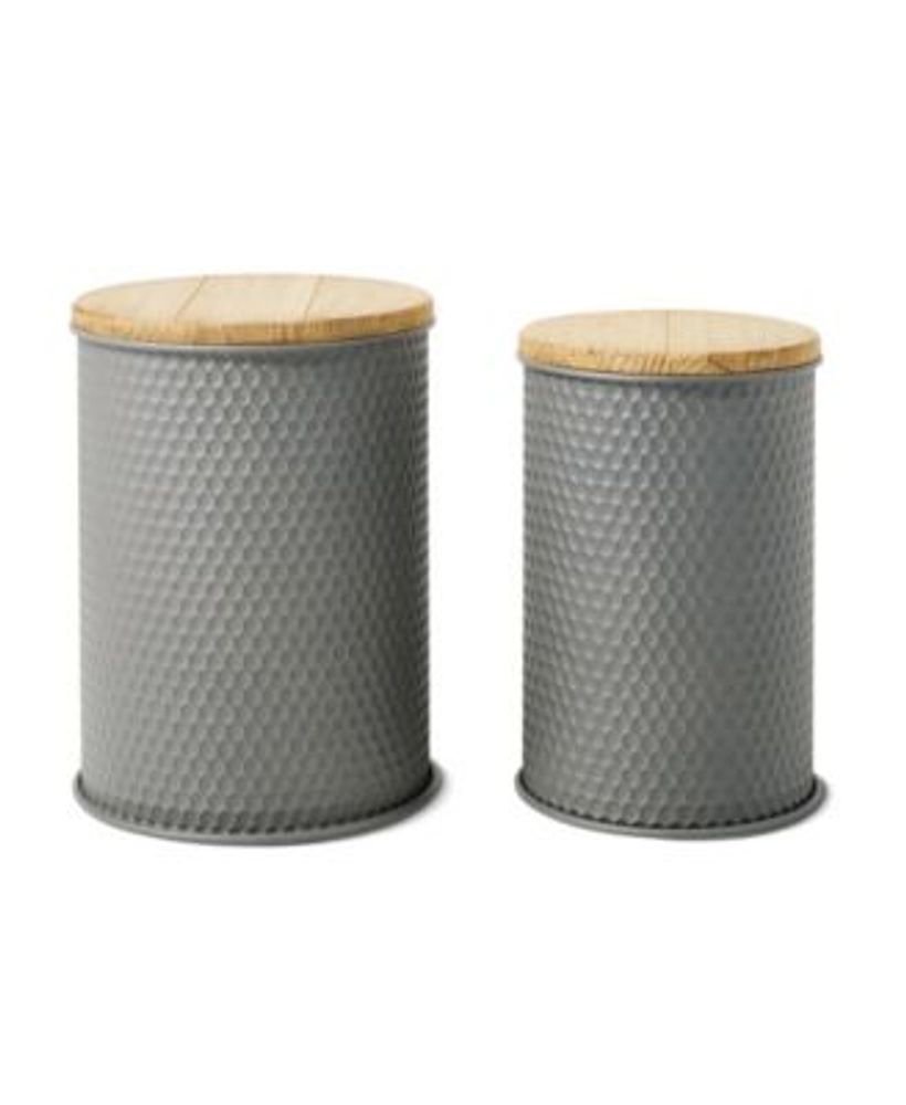 Glitzhome Modern Galvanized Metal Storage Accent Table or Stool with