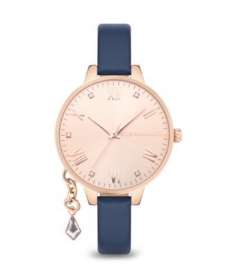 Tory Burch Women's The Miller Light Blue Suede Leather Strap Watch