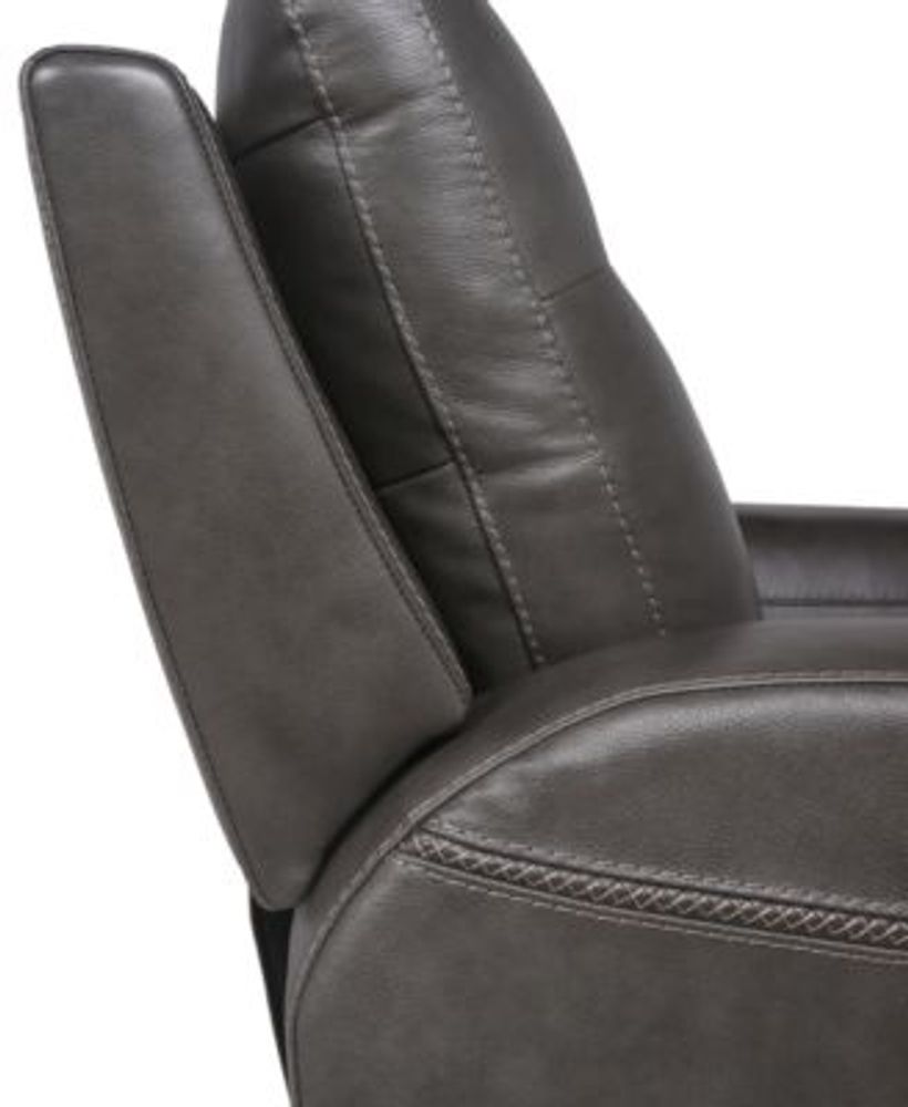 Macy's CLOSEOUT! Blairemoore 3Pc. Leather Sofa with Power Chaise and 2 Recliners, Created for