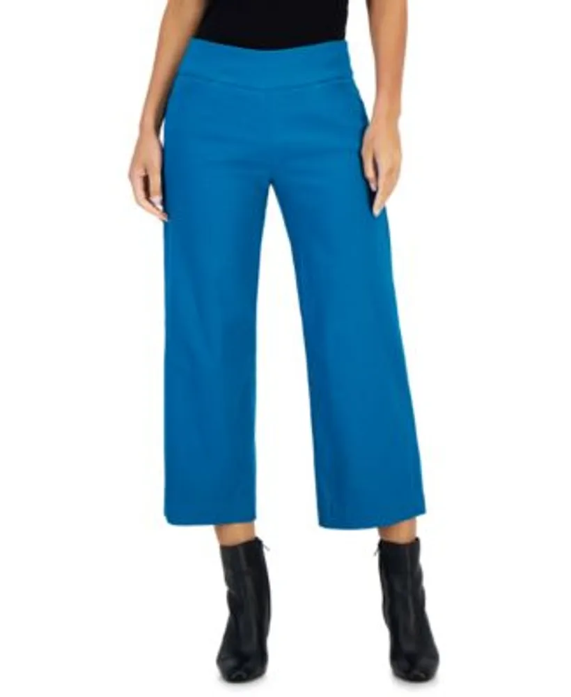 Charter Club Women's Jacquard PullOn WideLeg Cropped Pants, Created for Macy's Mall of America®