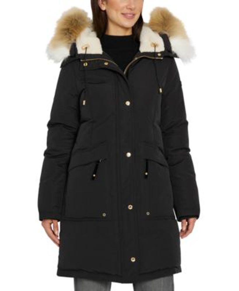 Sam edelman oversized online hooded faux fur parka