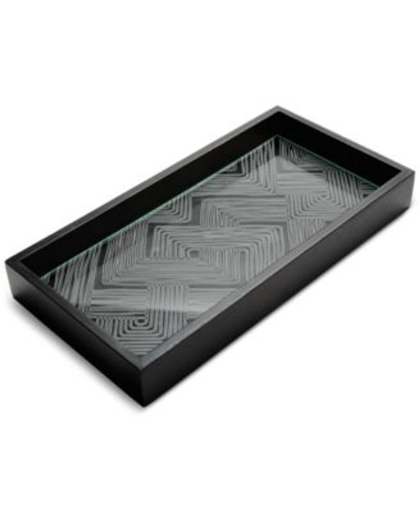 Hotel Collection Small Wood & Glass Serve Tray, Created For Macy's