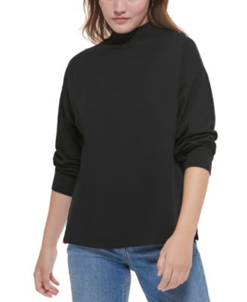 Calvin Klein Jeans Women s The Park Avenue Cotton Mock Neck Top