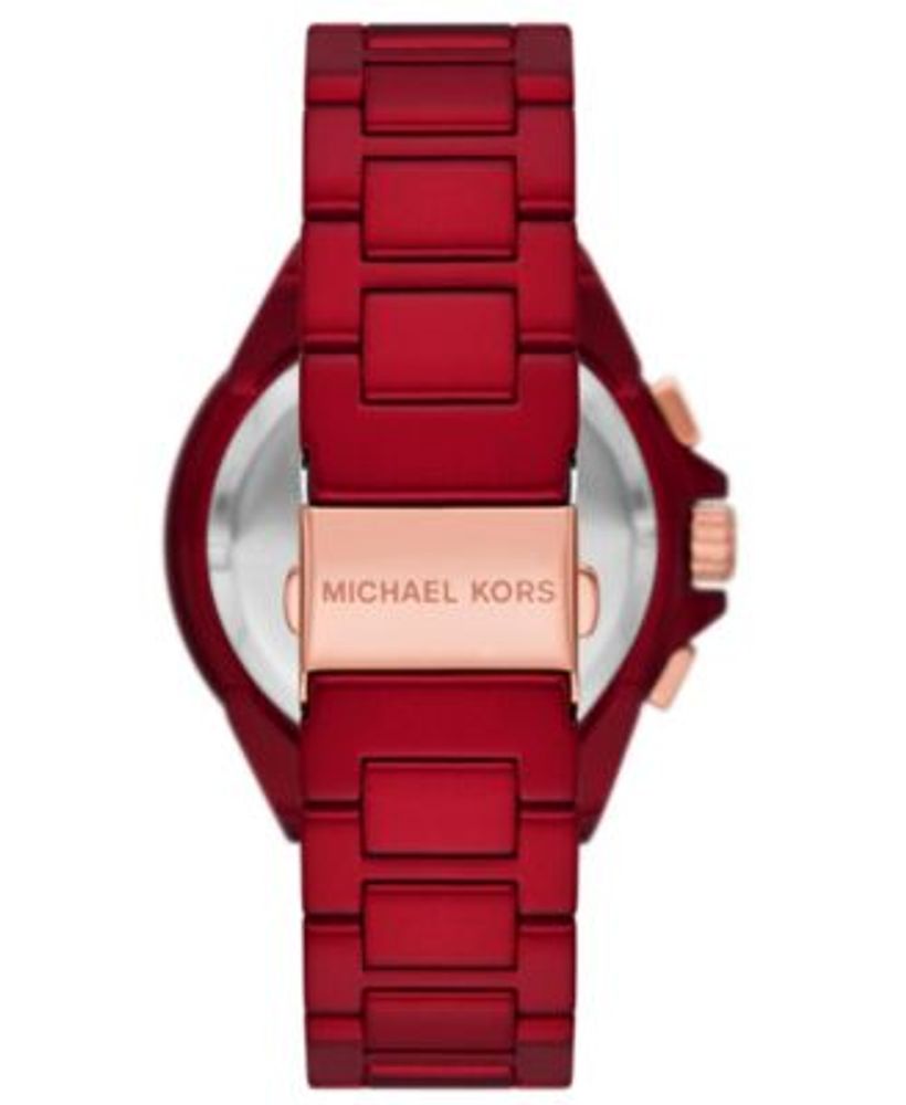 Michael Kors Women s Camille Chronograph Red Coated Stainless