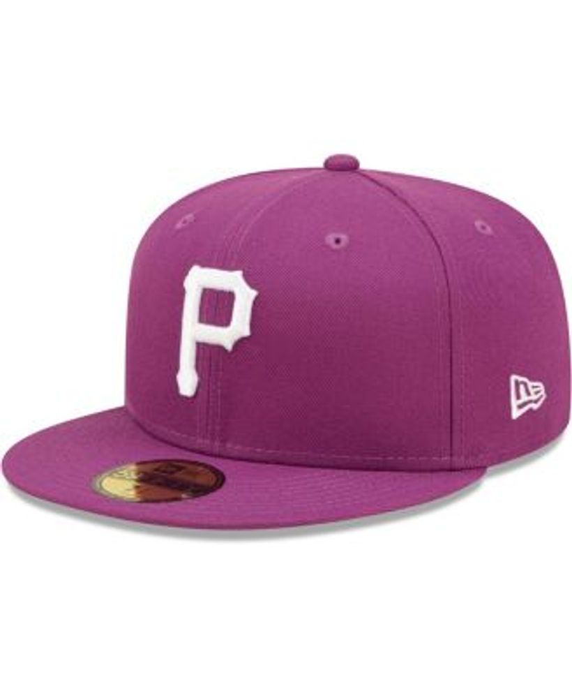 New Era Men's Grape Pittsburgh Pirates Logo 59FIFTY Fitted Hat Mall