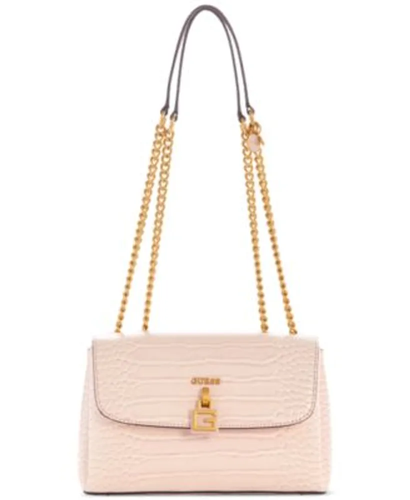 GUESS Montreal Convertible Croc-Embossed Crossbody Flap