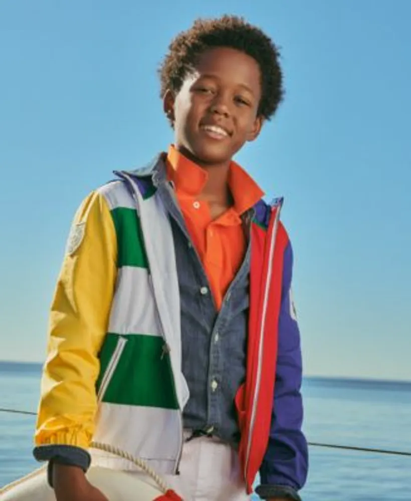 Polo Ralph Lauren Big Boys Color Blocked Cotton Hooded Jacket