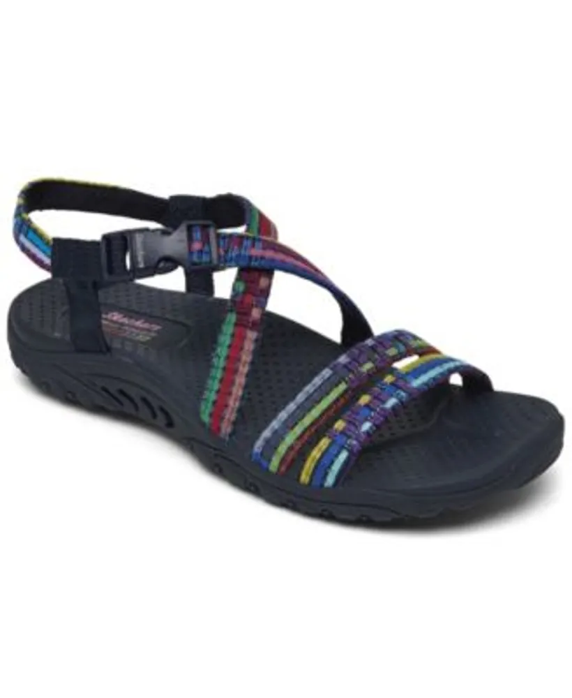 Skechers Women s Reggae Sew Me Boho Woven Athletic Sandals from