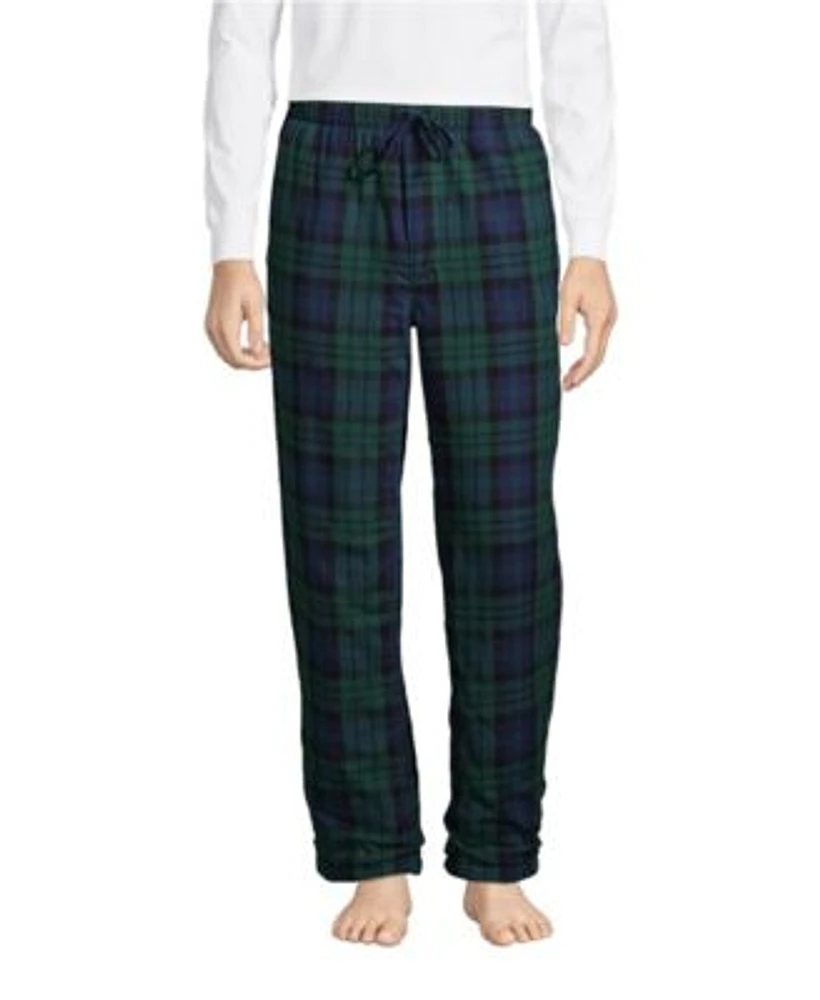 Lands End Men s High Pile Fleece Lined Flannel Pajama Pants