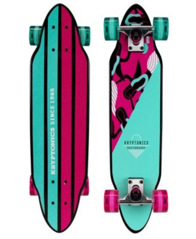 Skateboard en bois Kryptonics 26 Classic Cutaway Cruiser rouge noir