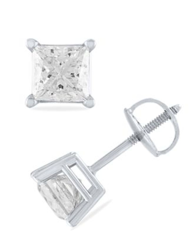 Macy s Princess Cut Diamond 1 1 2 ct. t.w. Stud Earrings in 14k
