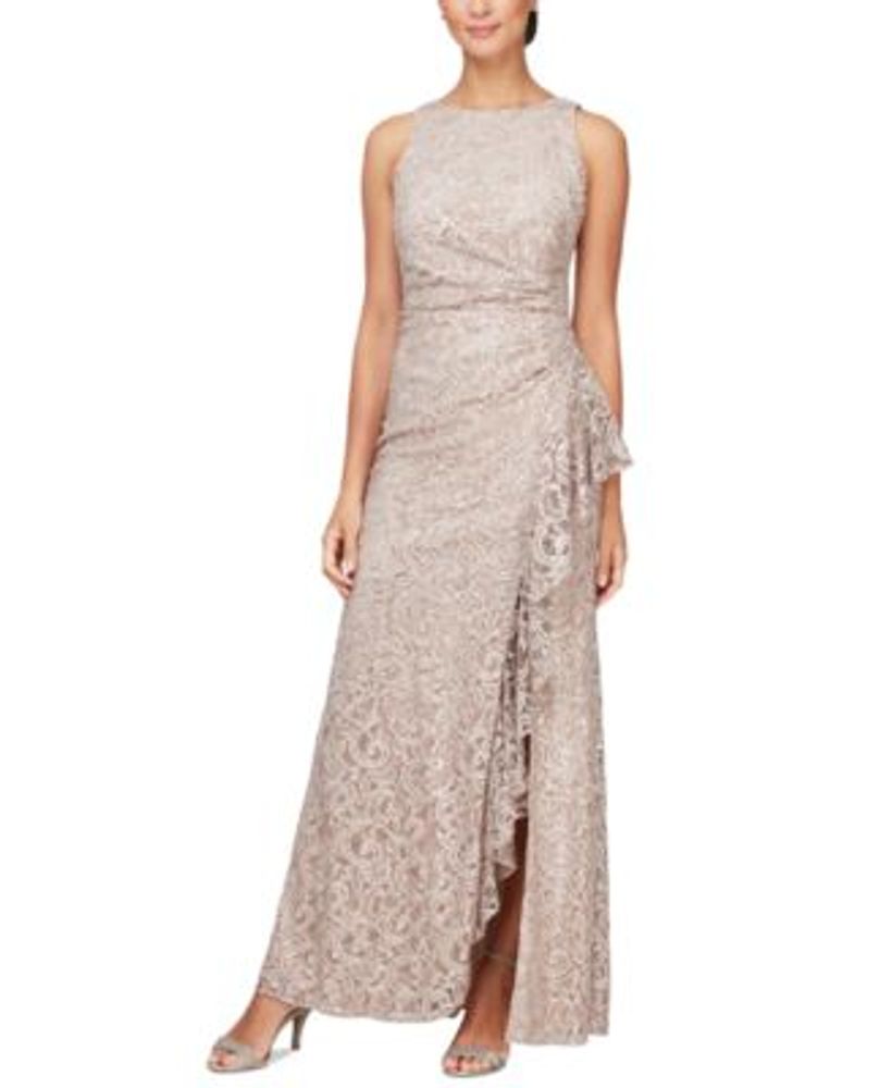 Alex Evenings Sequin Lace Cascading Ruffle Gown Hawthorn Mall