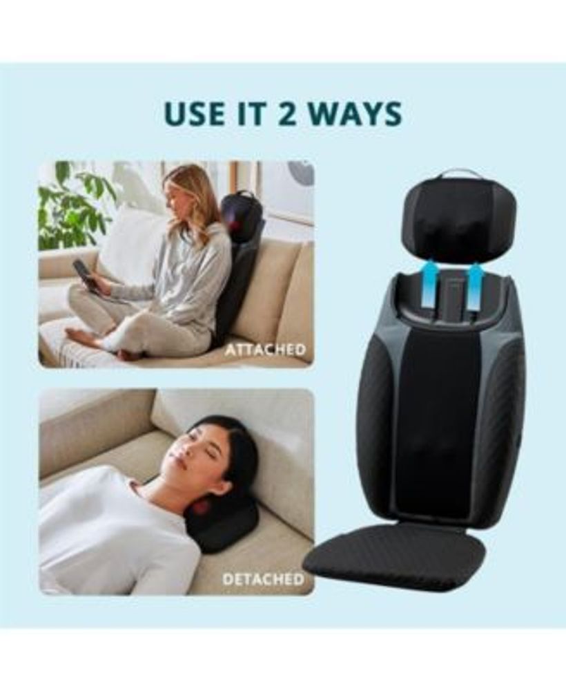 Homedics 2 in 1 Shiatsu Massaging Seat Topper with Removable