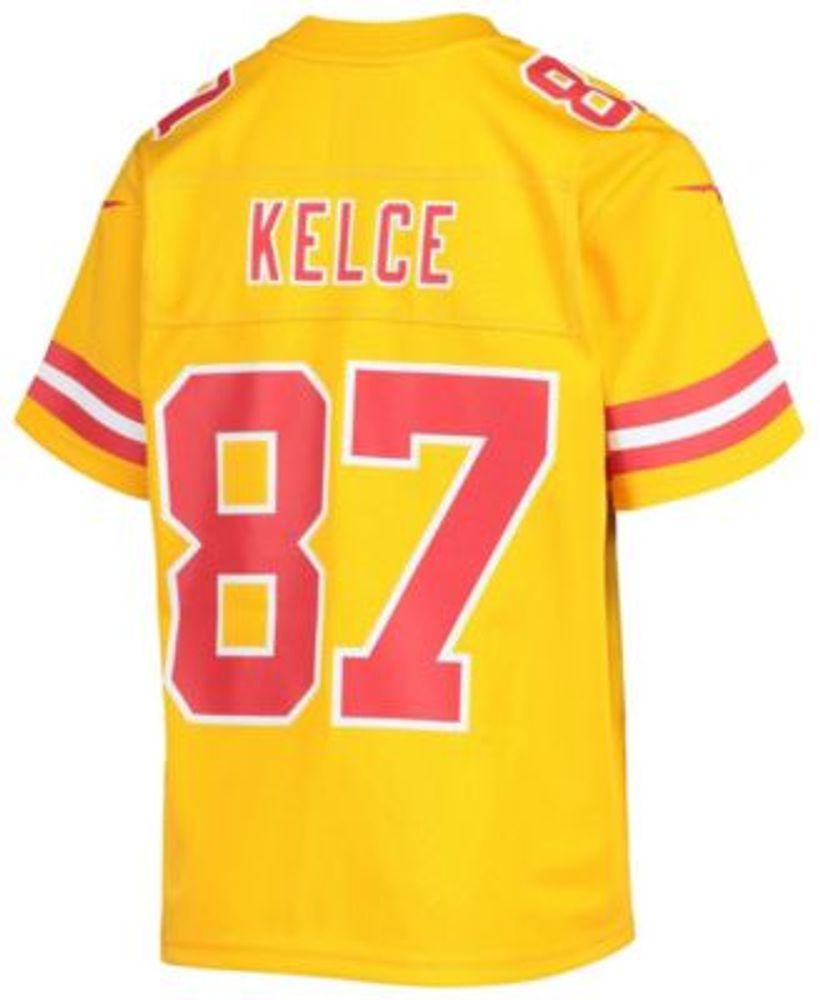 Nike Big Boys Travis Kelce Gold Tone Kansas City Chiefs Inverted