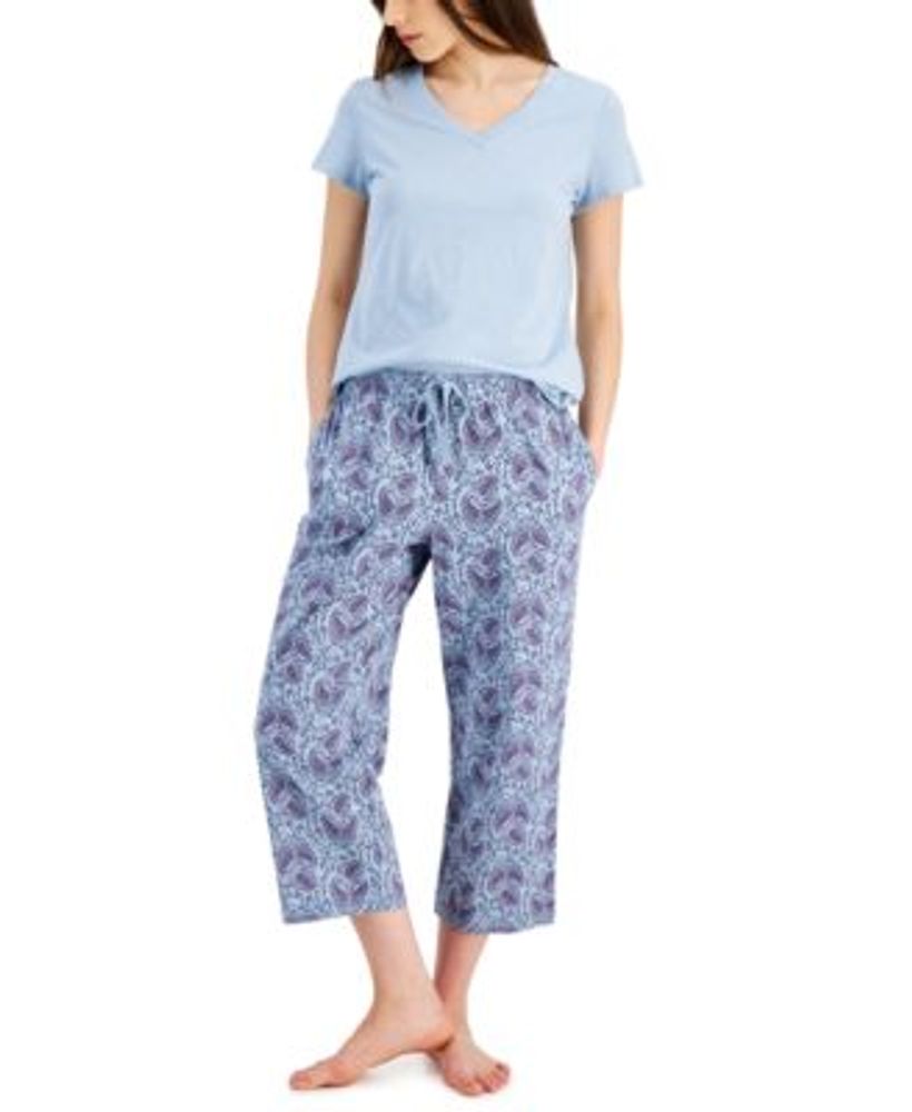 Cotton capri pajama 2025 pants