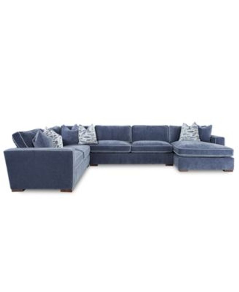 Macy's Rosaleigh 4Pc. Fabric Sectional with Chaise, Created for Macy's