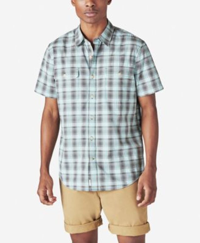 Lucky Brand Men's Plaid Work Wear Short Sleeve Shirt | Fairlane ...