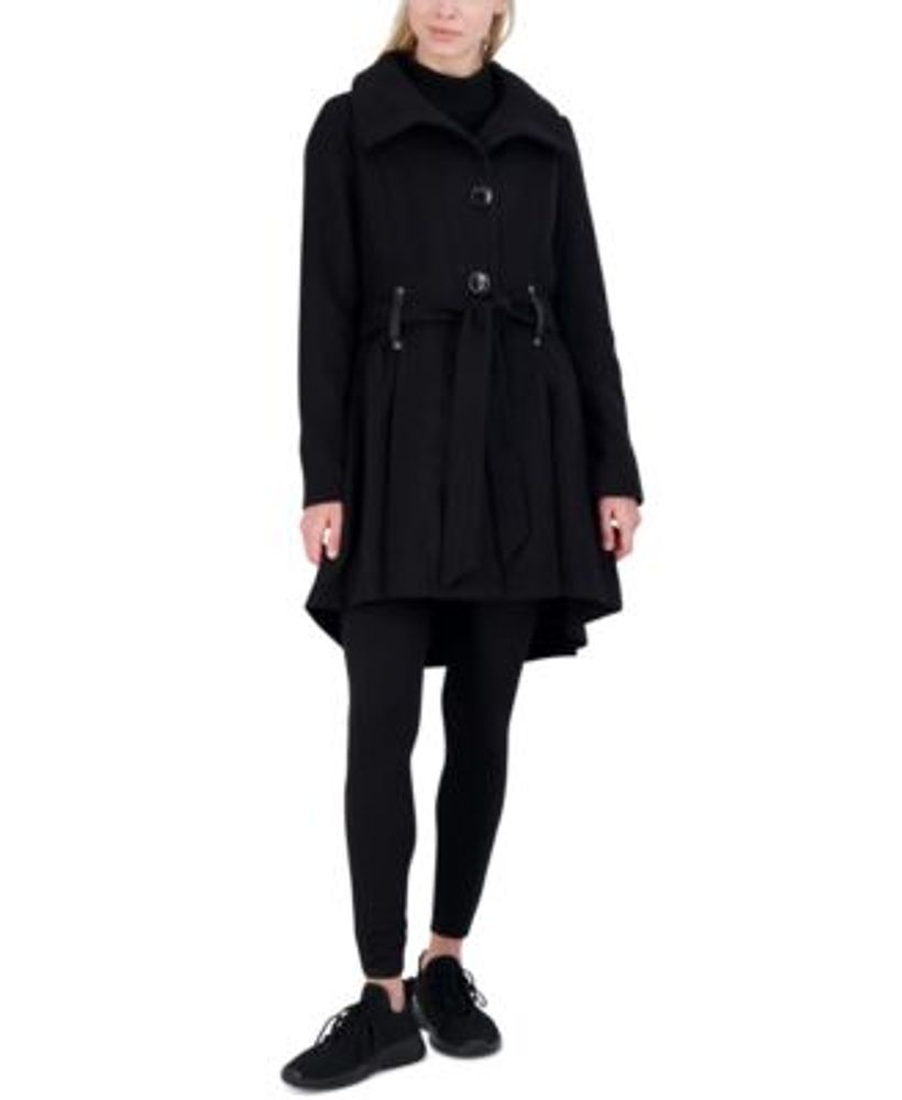 Belted skirted coat online