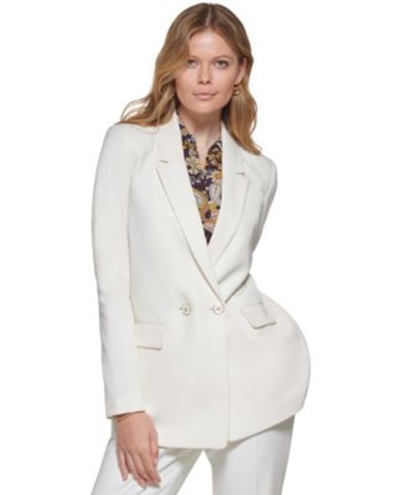 Macys womens white blazer sale