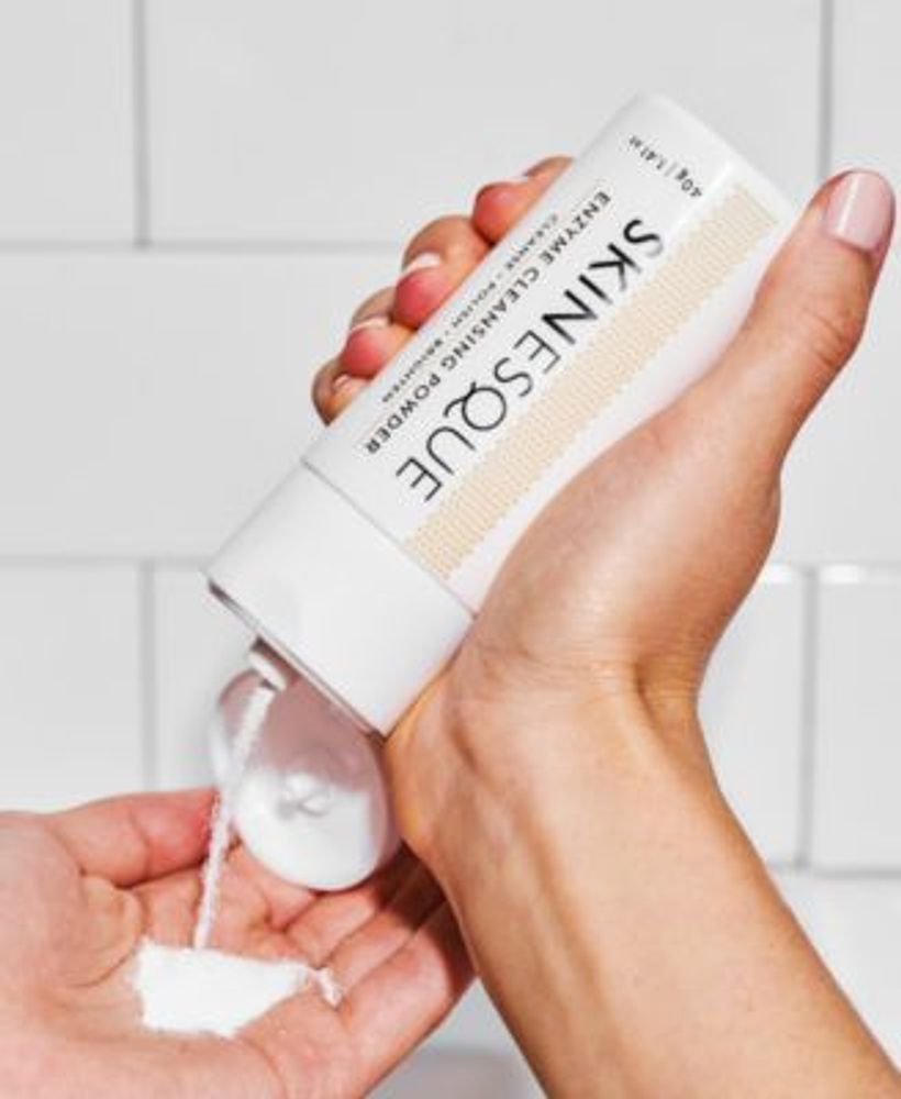 Skinesque Kit Enzyme Cleansing Powder, Wake Up Makeup Prep Sheet Mask, Moisture Lock Cream, Set