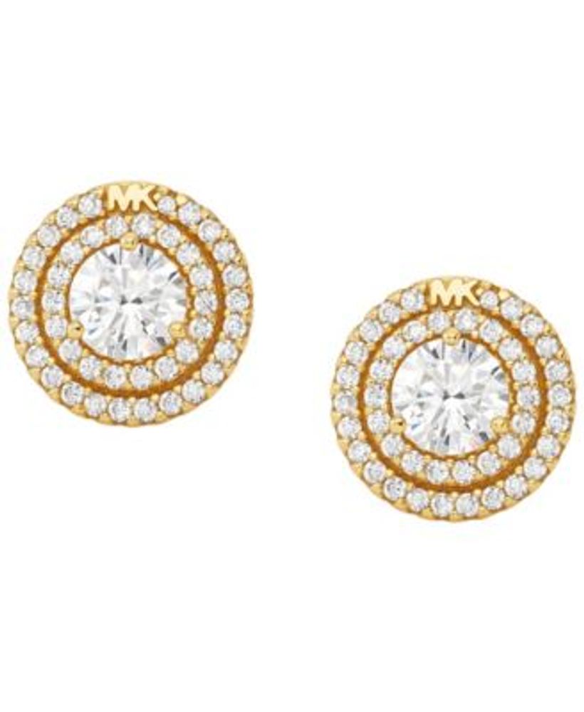 Michael Kors Sterling Silver Pave Halo Stud Earrings Hawthorn Mall
