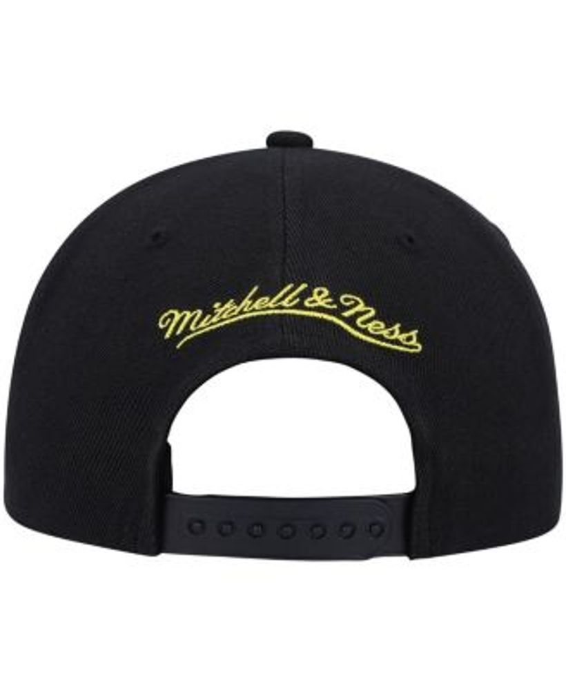 Mitchell & Ness Front Loaded Snapback Hat - Black Baseball Cap, One Size Fits Most
