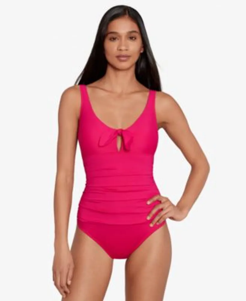 Front tie one piece swimsuit best sale