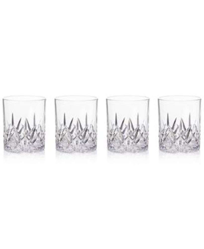 Q Squared Aurora Clear Double OldFashioned Tumblers, Set of 4 Mall