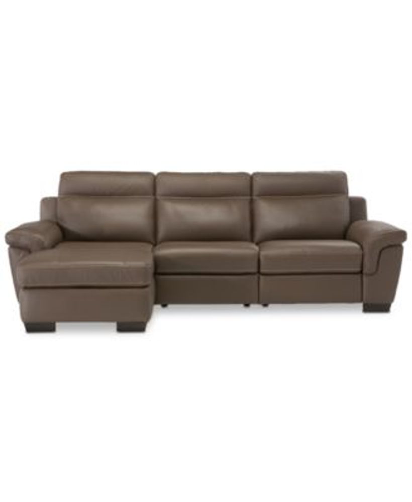 Macy's julius leather sectional hot sale