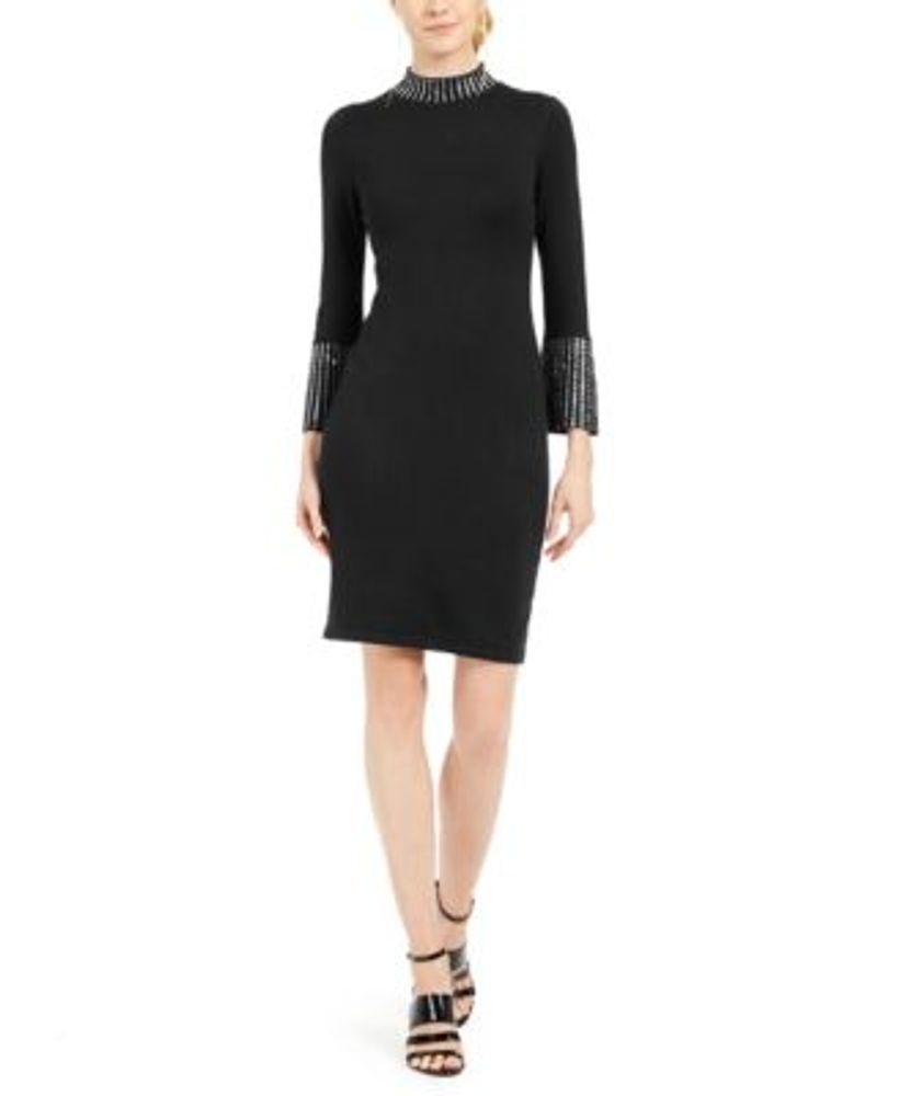 Calvin klein outlet black sweater dress
