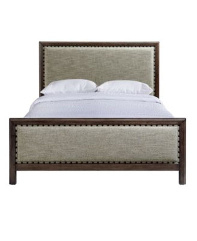 Furniture Parker Mocha Upholstered King Bed, Created for Macy's Mall