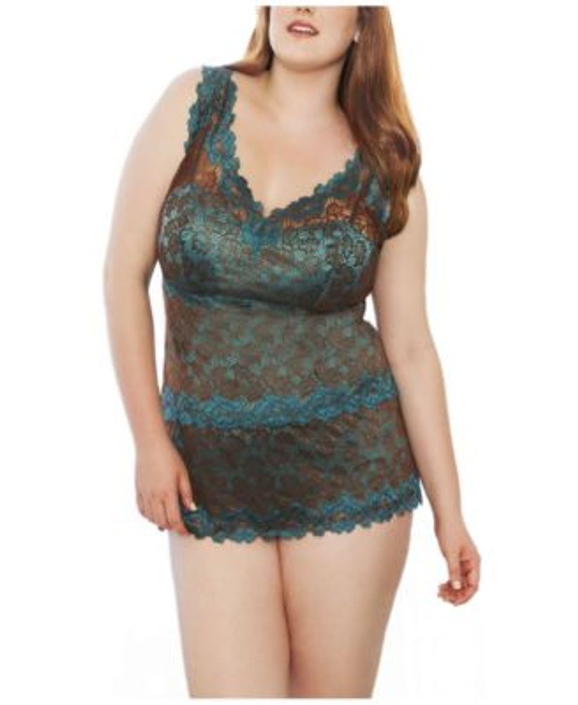 Icollection Women S Full Figure Ultra Soft Stretch Lace Chemise Lingerie Mall Of America®