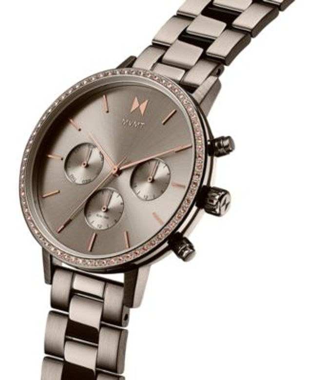 MVMT Women s Chronograph Crystal Nova Taupe Tone Bracelet Watch