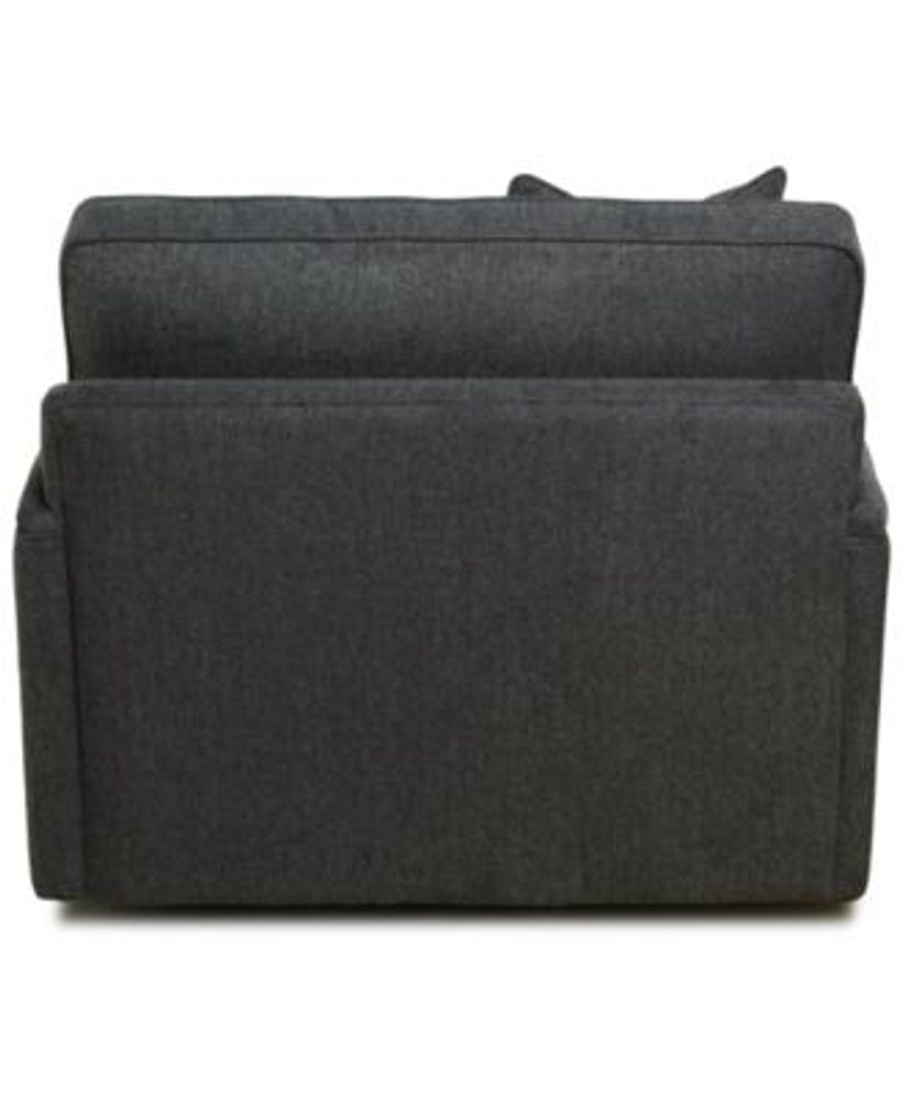 Furniture Jordani 44" Fabric Swivel Chair, Created for Macy's Mall of