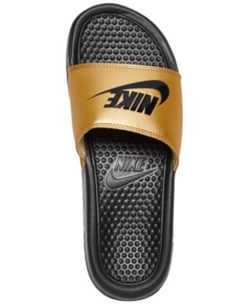 Women's benassi jdi swoosh best sale slide sandals from finish line