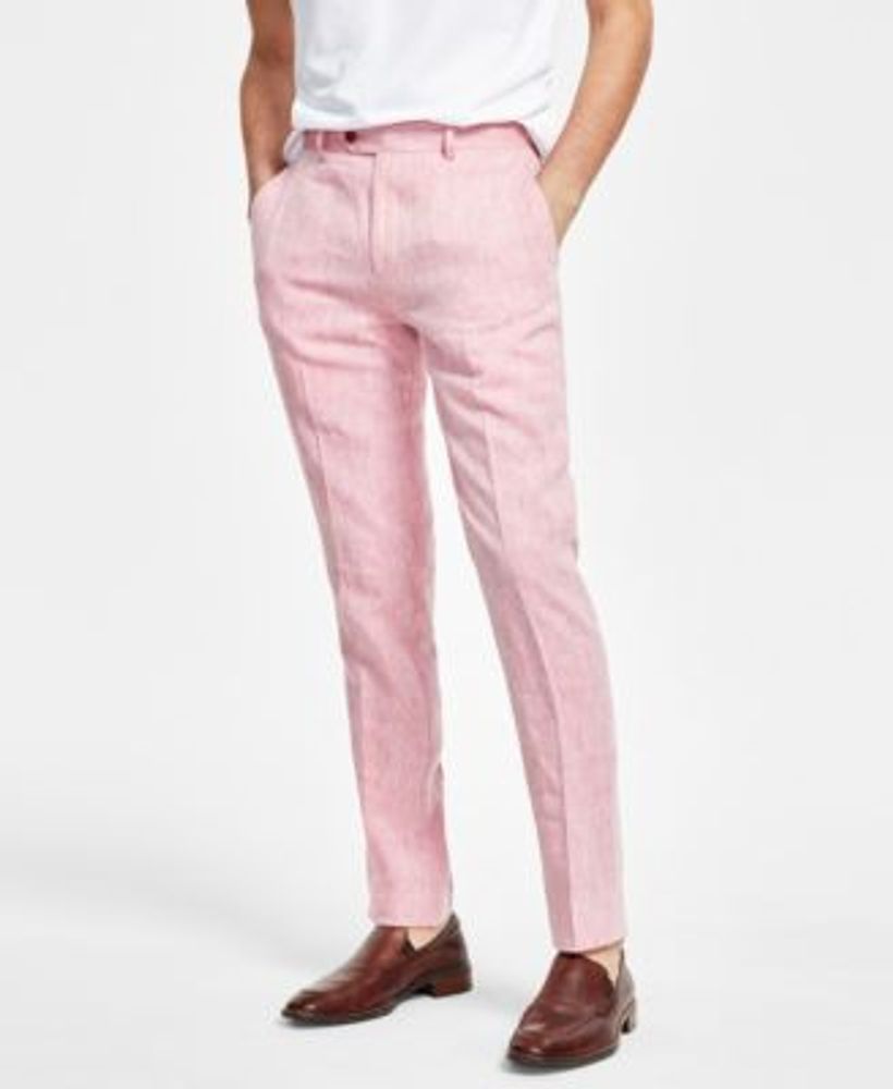 Bar III Men s Slim Fit Textured Linen Suit Separate Pant Created