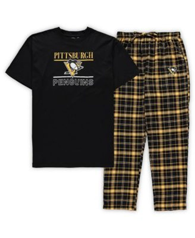 Concepts Sport Men s Black Pittsburgh Penguins Big and Tall Lodge