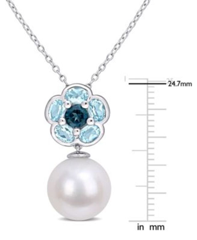 EFFY® Cultured Freshwater Pearl (10mm) & White Topaz (1/2 ct. t.w.
