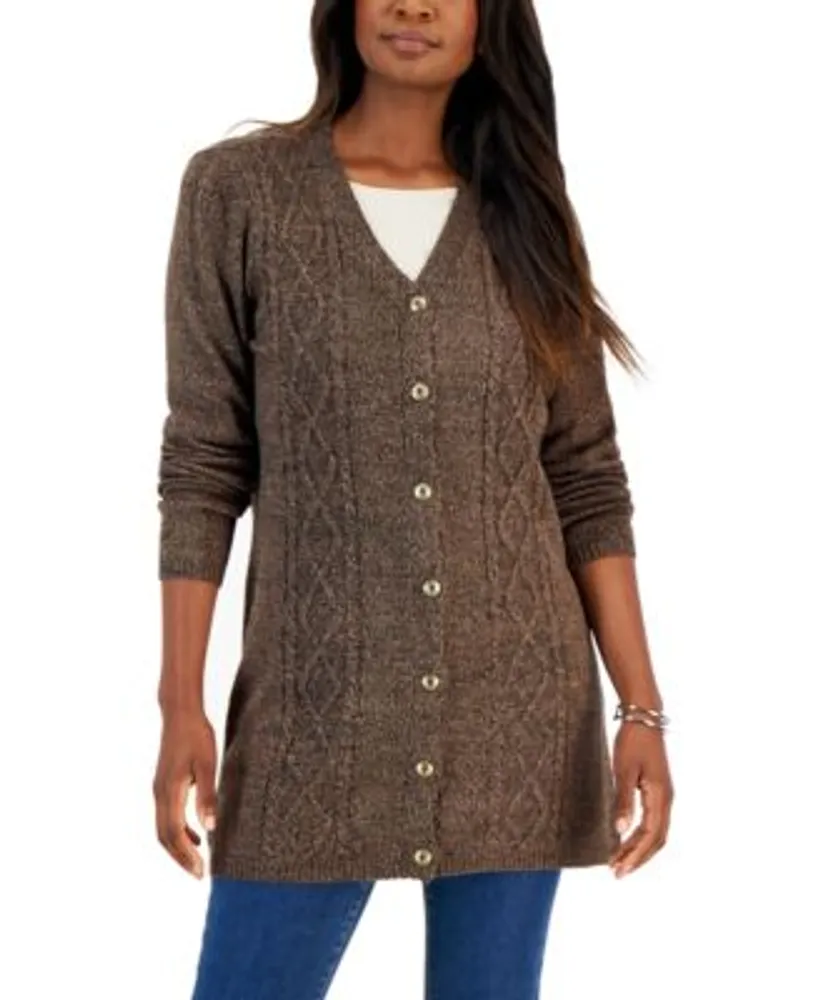 Karen scott black cardigan top