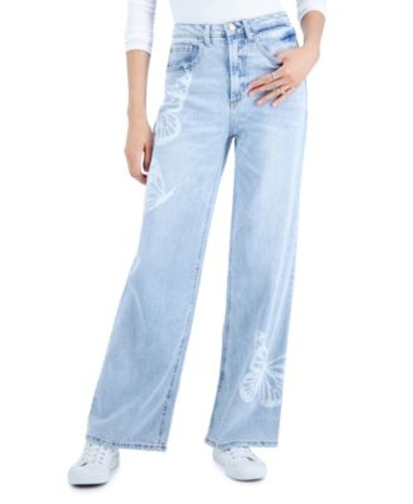 Juniors wide leg jeans on sale