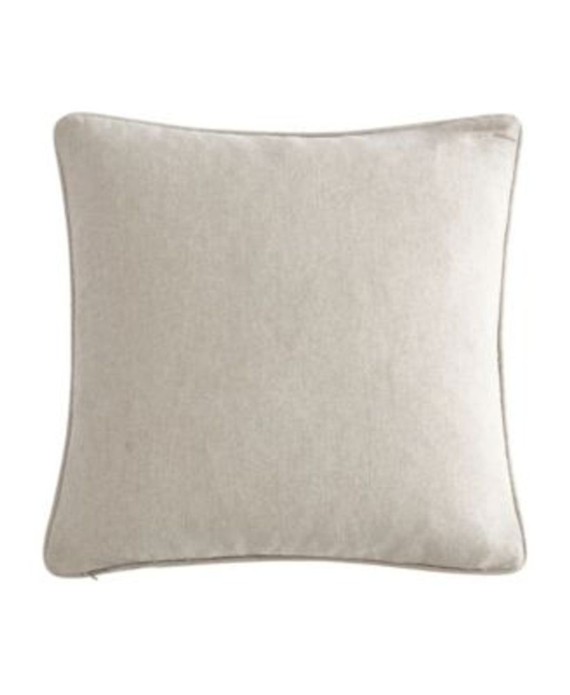 Lacourte Jute Leaves Decorative Pillow, 20" x 20", Created For Macy's
